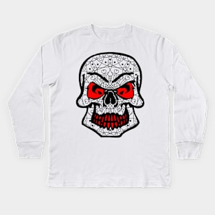 Skull Classic Pattern Kids Long Sleeve T-Shirt